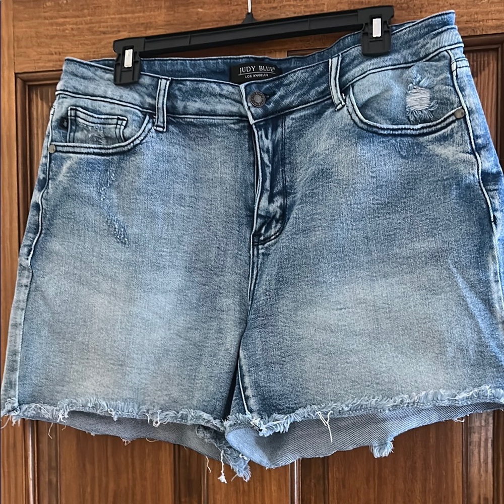 Judy Blue Women's Blue Denim Shorts Size 1X